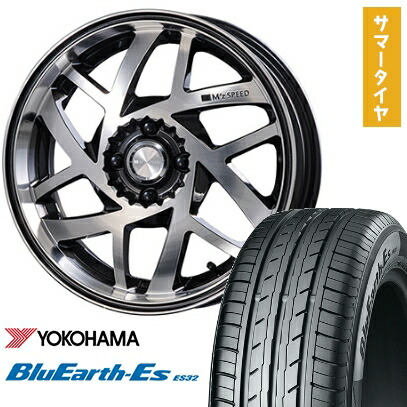 【取付対象】205/40R17 夏タイヤ ホイール4本セット YOKOHAMA ブルーアース ES32 (4/100車用) MZ SPEED Jカラット 17インチ【送料無料】｜アークタイヤ 店
