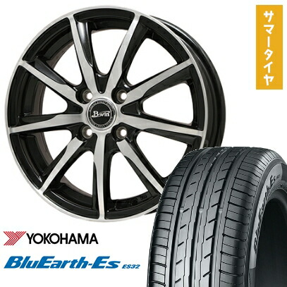 【取付対象】165/70R14 夏タイヤ ホイール4本セット YOKOHAMA ブルーアース ES32 (4/100車用) BIGWAY B-WIN ヴェノーザ9 14インチ【送料無料】