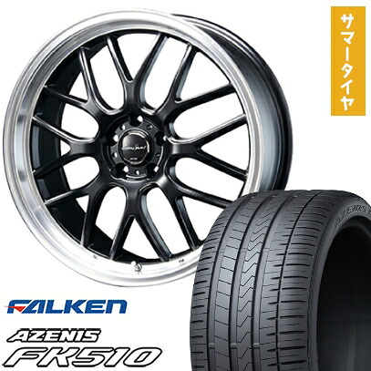【取付対象】215/35R19 夏タイヤ ホイール4本セット FALKEN アゼニス FK510 (5/100車用) BLEST ユーロスポーツ タイプ805 セミグロスブラック 19インチ【送料無料】|アークタイヤ 店