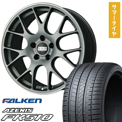 【取付対象】215/35R19 夏タイヤ ホイール4本セット FALKEN アゼニス FK510 (5/114車用) BBS GERMANY CH-R サテンチタニウム 19インチ【送料無料】
