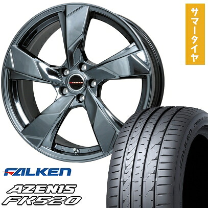 【取付対象】225/55R19 夏タイヤ ホイール4本セット FALKEN アゼニス FK520L (5/114車用) PREMIX ヴェランV(BMC) 19インチ【送料無料】|アークタイヤ 店