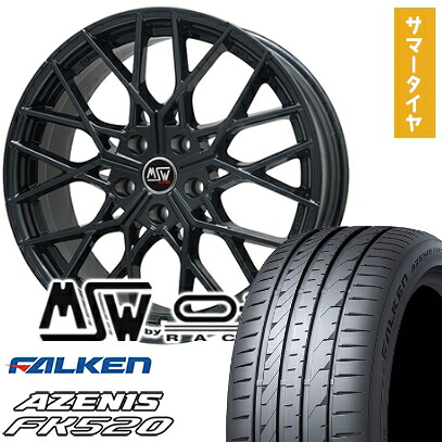 【取付対象】225/40R19 夏タイヤ ホイール4本セット FALKEN アゼニス FK520L (5/114車用) MSW by OZ Racing MSW 74(グロスブラック) 19インチ【送料無料】|アークタイヤ 店