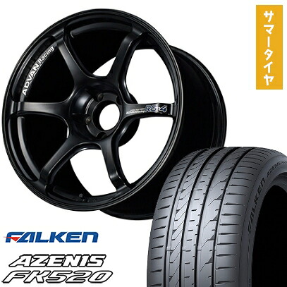 【取付対象】225/40R18 夏タイヤ ホイール４本セット (5/114車用) FALKEN アゼニス FK520L ヨコハマ アドバンレーシング RG4 18インチ【送料無料】｜アークタイヤ 店