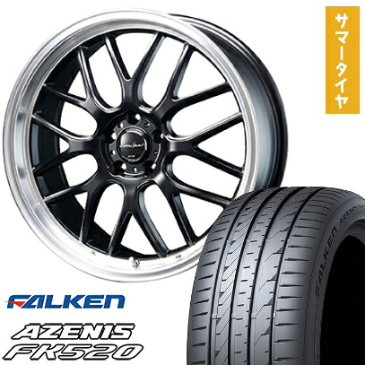 【取付対象】235/35R19 夏タイヤ ホイール4本セット FALKEN アゼニス FK520L (5/114車用) ブレスト ユーロスポーツ タイプ805 セミグロスブラック 19インチ【送料無料】|アークタイヤ 店