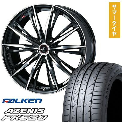 【取付対象】245/35R20 夏タイヤ ホイール4本セット FALKEN アゼニス FK520L (5/114車用) WEDS レオニス GX 20インチ【送料無料】