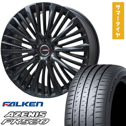 【取付対象】245/30R20 夏タイヤ ホイール4本セット FALKEN アゼニス FK520L (5/114車用) PREMIX MER-X(マットブラック) 20インチ【送料無料】｜アークタイヤ 店 133,600円