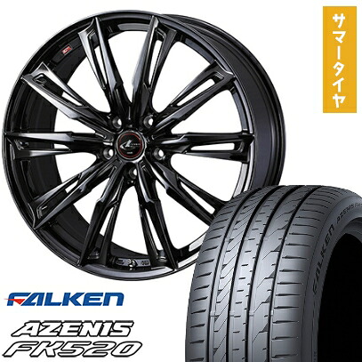 【取付対象】235/40R19 夏タイヤ ホイール4本セット FALKEN アゼニス FK520L (5/114車用) WEDS レオニス GX 19インチ【送料無料】
