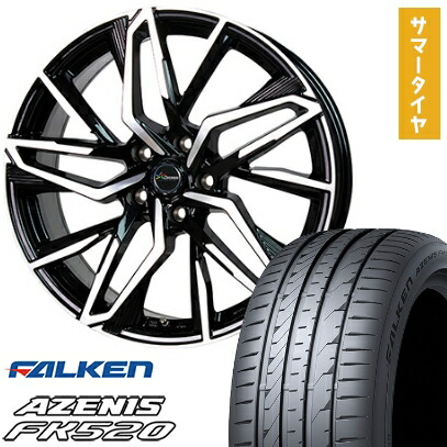 【取付対象】225/55R19 夏タイヤ ホイール4本セット FALKEN アゼニス FK520L (5/114車用) ホットスタッフ クロノス CH-112 19インチ【送料無料】