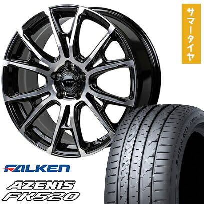 【取付対象】225/55R18 夏タイヤ ホイール４本セット (5/114車用) FALKEN アゼニス FK520L MONZA HI-BLOCK シュタッド 18インチ【送料無料】｜アークタイヤ 店 101,750円