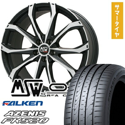【取付対象】245/35R19 夏タイヤ ホイール4本セット FALKEN アゼニス FK520L (5/114車用) MSW by OZ Racing MSW 48(マットブラックポリッシュ) 19インチ【送料無料】