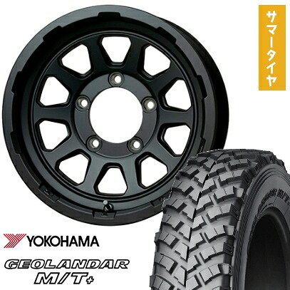 【取付対象】195/80R16 夏タイヤ ホイール4本セット ジムニー YOKOHAMA ジオランダー M/T+ G001J HOT STUFF マッドクロス レンジャー 16インチ【送料無料】