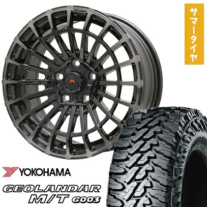 【取付対象】225/70R16 夏タイヤ ホイール4本セット YOKOHAMA ジオランダー M/T G003 (5/114車用) MCLIMB ノマド 16インチ【送料無料】
