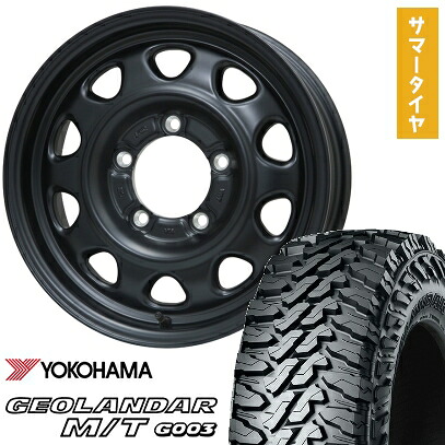 【取付対象】195/80R15 夏タイヤ ホイール4本セット ジムニーシエラ YOKOHAMA ジオランダー M/T G003 LEHRMEISTER LMG OFF-STYLE(マットブラック) 15インチ【送料無料】|アークタイヤ 店