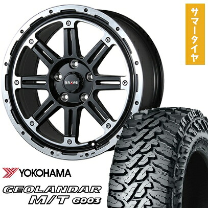 【取付対象】225/65R17 夏タイヤ ホイール4本セット YOKOHAMA ジオランダー M/T G003 (5/114車用) BLEST バーンズテック ブレイブストリーム 17インチ【送料無料】