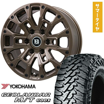 【取付対象】275/65R18 夏タイヤ ホイール4本セット YOKOHAMA ジオランダー M/T G003(6/139車用) ビッグウエイ B-LUGNAS BRD(マットブロンズ) 18インチ【送料無料】｜アークタイヤ 店