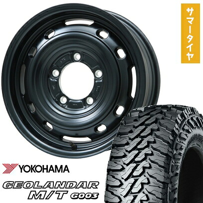 【取付対象】195/80R16 夏タイヤ ホイール4本セット ジムニー YOKOHAMA ジオランダー M/T G003 レアマイスター LMG OFF-STYLE 2 (マットブラック) 16インチ【送料無料】