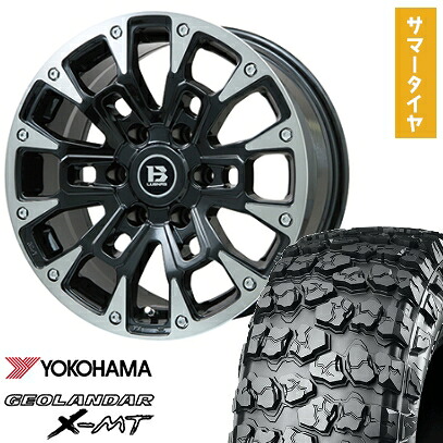 【取付対象】35X12.5R17 夏タイヤ ホイール4本セット YOKOHAMA ジオランダー X-MT G005(6/139車用) ビッグウエイ B-LUGNAS BRD(ブラックポリッシュ/ブラッククリア) 17インチ【送料無料】 110,550円