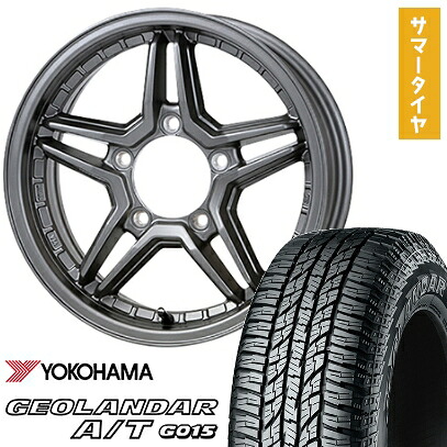 【取付対象】185/85R16 夏タイヤ ホイール4本セット ジムニー YOKOHAMA ジオランダー A/T G015 WL/RBL JAOS ヴィクトロン エクセルJX3 16インチ【送料無料】