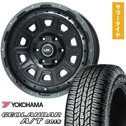 【取付対象】285/70R17 夏タイヤ ホイール4本セット YOKOHAMA ジオランダー A/T G015 OWL/RBL(6/139車用) LEHRMEISTER LMG DS-10 ブラック/ブラッククリアリム 17インチ【送料無料】