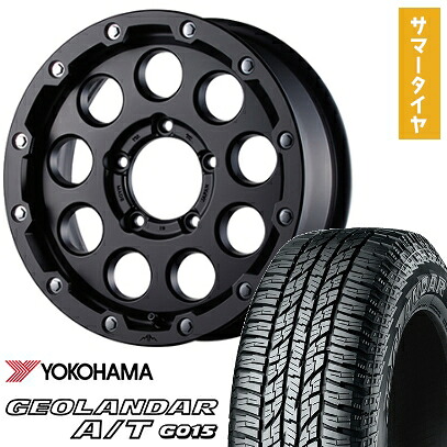 【取付対象】185/85R16 夏タイヤ ホイール4本セット ジムニー YOKOHAMA ジオランダー A/T G015 WL/RBL GARSON マルビーレ マッドラン 16インチ【送料無料】