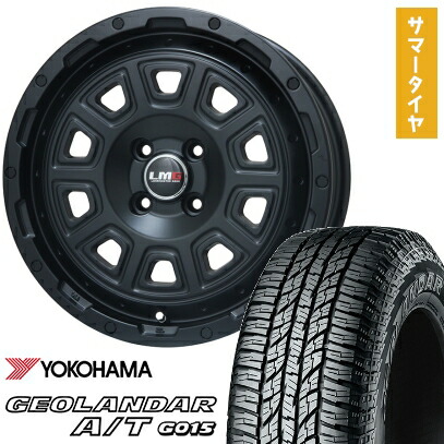 【取付対象】165/55R15 夏タイヤ ホイール4本セット N-BOX タントカスタム ワゴンR YOKOHAMA ジオランダー A/T G015 RBL LEHRMEISTER LMG DS-10 マットブラック 15インチ【送料無料】
