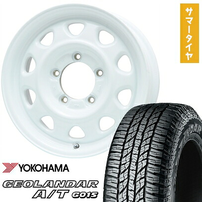 【取付対象】185/85R16 夏タイヤ ホイール4本セット ジムニー YOKOHAMA ジオランダー A/T G015 WL/RBL LEHRMEISTER LMG OFF-STYLE(ホワイト) 16インチ【送料無料】