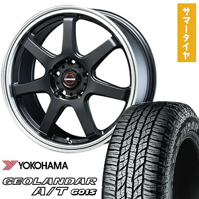 【取付対象】225/65R17 夏タイヤ ホイール4本セット YOKOHAMA ジオランダー A/T G015 OWL/RBL (5/114車用) BLEST ユーロマジック タイプS-07 17インチ【送料無料】