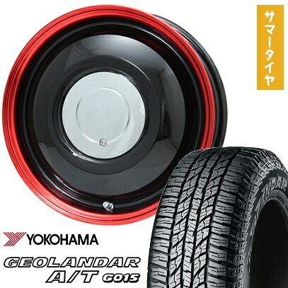 【取付対象】165/60R15 夏タイヤ ホイール4本セット YOKOHAMA ジオランダー A/T G015 RBL (軽自動車用) WORK レッドスレッド LIMITED COLOR 15インチ【送料無料】