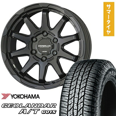 【取付対象】215/65R16 夏タイヤ ホイール4本セット ハイエース200系 YOKOHAMA ジオランダー A/T G015 WL/RBL 109/107S KYOHO サーキュラー C10X 16インチ【送料無料】