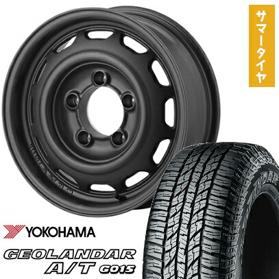 【取付対象】225/70R15 夏タイヤ ホイール4本セット ジムニーシエラ YOKOHAMA ジオランダー A/T G015 OWL/RBL APIO ワイルドボア ベンチュラ 15インチ【送料無料】