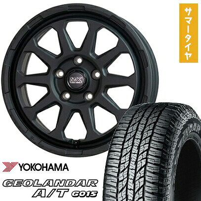 【取付対象】225/65R17 夏タイヤ ホイール4本セット YOKOHAMA ジオランダー A/T G015 OWL/RBL (5/114車用) HOT STUFF マッドクロス レンジャー 17インチ【送料無料】