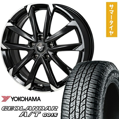 【取付対象】225/65R17 夏タイヤ ホイール4本セット YOKOHAMA ジオランダー A/T G015 OWL/RBL (5/114車用) MONZA JPスタイル MJ-V 17インチ【送料無料】