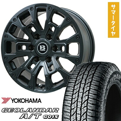【取付対象】285/70R17 夏タイヤ ホイール4本セット YOKOHAMA ジオランダー A/T G015 OWL/RBL(6/139車用) ビッグウエイ B-LUGNAS BRD(マットブラック) 17インチ【送料無料】