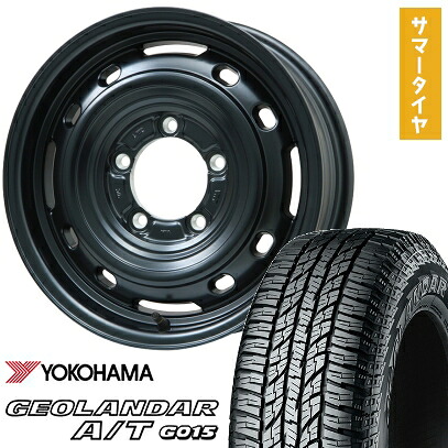 【取付対象】185/85R16 夏タイヤ ホイール4本セット ジムニー YOKOHAMA ジオランダー A/T G015 WL/RBL レアマイスター LMG OFF-STYLE 2 (マットブラック) 16インチ【送料無料】｜アークタイヤ 店