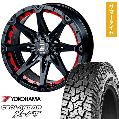 【取付対象】265/65R18 夏タイヤ ホイール4本セット YOKOHAMA ジオランダー X-AT G016(6/139車用) フォース デナリ 18インチ【送料無料】|アークタイヤ 店