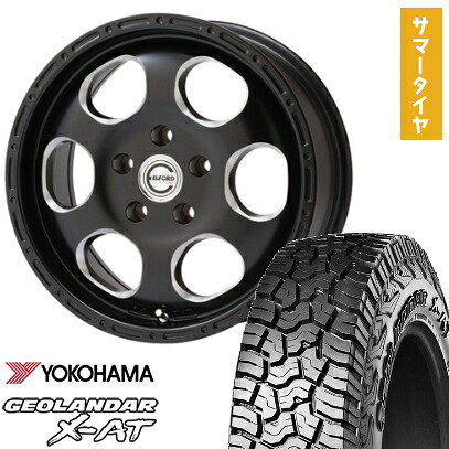 【取付対象】235/70R16 夏タイヤ ホイール4本セット YOKOHAMA ジオランダー X-AT G016 OWL (5/114車用) ELFORD ブラッドストック 1P 16インチ【送料無料】