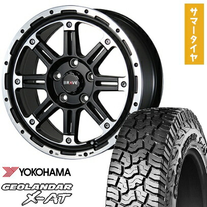 【取付対象】245/70R16 夏タイヤ ホイール4本セット YOKOHAMA ジオランダー X-AT G016 OWL (5/114車用) BLEST バーンズテック ブレイブストリーム 16インチ【送料無料】|アークタイヤ 店