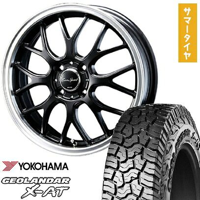 【取付対象】165/65R14 夏タイヤ ホイール4本セット YOKOHAMA ジオランダー X-AT G016 (軽自動車用) BLEST ユーロスポーツ タイプ805 セミグロスブラック 14インチ【送料無料】