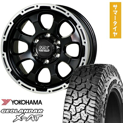 【取付対象】265/65R17 夏タイヤ ホイール4本セット YOKOHAMA ジオランダー X-AT G016(6/139車用) ホットスタッフ マッドクロス グレイス 17インチ【送料無料】|アークタイヤ 店