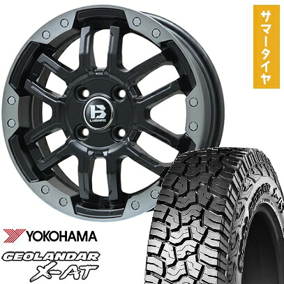 【取付対象】245/70R16 夏タイヤ ホイール4本セット YOKOHAMA ジオランダー X-AT G016 OWL (5/114車用) BIGWAY B-LUGNAS FRD(マットブラック/ブラッククリアリム) 16インチ【送料無料】|アークタイヤ 店