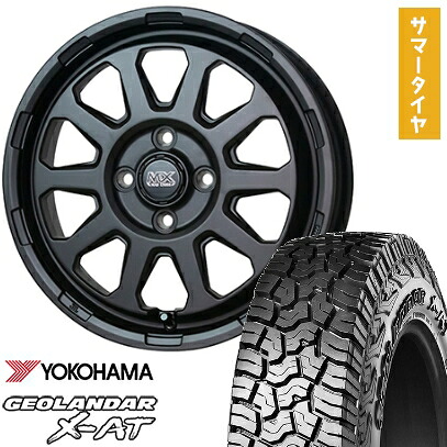 【取付対象】165/65R15 夏タイヤ ホイール4本セット YOKOHAMA ジオランダー X-AT G016 (4/100車用) HOT STUFF マッドクロス レンジャー 15インチ【送料無料】