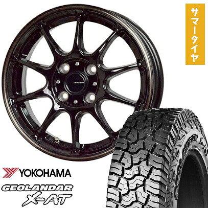 【取付対象】155/65R14 夏タイヤ ホイール4本セット YOKOHAMA ジオランダー X-AT G016 (軽自動車用) ホットスタッフ ジースピード P-07 14インチ【送料無料】