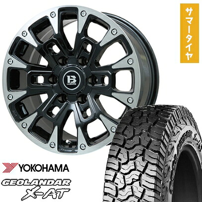【取付対象】265/65R18 夏タイヤ ホイール4本セット YOKOHAMA ジオランダー X-AT G016(6/139車用) ビッグウエイ B-LUGNAS BRD(ブラックポリッシュ/ブラッククリア) 18インチ【送料無料】