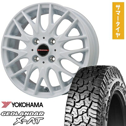 【取付対象】165/65R14 夏タイヤ ホイール4本セット ハスラー YOKOHAMA ジオランダー X-AT G016 ビッグウエイ LEYSEEN プラバ9MJrII ホワイト 14インチ【送料無料】