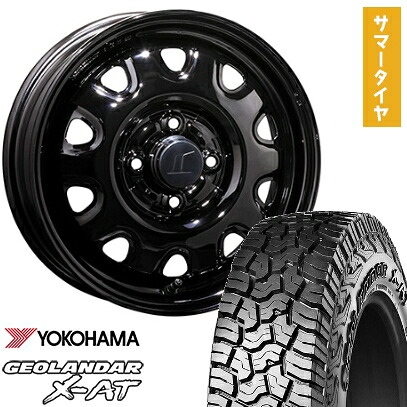 【取付対象】165/65R14 夏タイヤ ホイール４本セット 軽自動車用（ハスラー） YOKOHAMA ジオランダー X-AT G016 トピー スチールホイル M73 14インチ【送料無料】