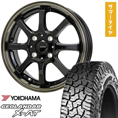 【取付対象】155/65R14 夏タイヤ ホイール４本セット 軽自動車用（N-BOX タント スペーシア） YOKOHAMA ジオランダー X-AT G016 ホットスタッフ ジースピード P-08 14インチ【送料無料】