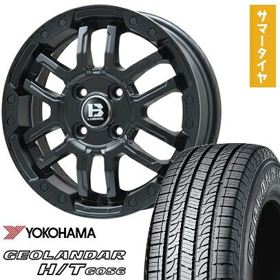 【取付対象】245/70R16 夏タイヤ ホイール4本セット YOKOHAMA ジオランダー H/T G056 (5/114車用) BIGWAY B-LUGNAS FRD(マットブラック) 16インチ【送料無料】｜アークタイヤ 店