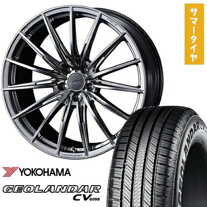 【取付対象】225/60R18 夏タイヤ ホイール4本セット YOKOHAMA ジオランダー CV G058 (5/114車用) WEDS F-ZERO FZ-4 18インチ【送料無料】
