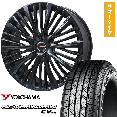 【取付対象】235/55R20 夏タイヤ ホイール4本セット YOKOHAMA ジオランダー CV G058 (5/114車用) PREMIX MER-X(マットブラック) 20インチ【送料無料】｜アークタイヤ 店