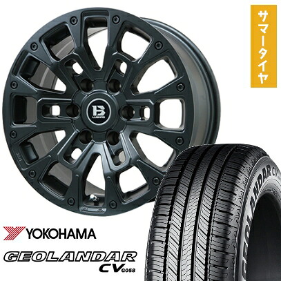 【取付対象】265/60R18 夏タイヤ ホイール4本セット YOKOHAMA ジオランダー CV G058(6/139車用) ビッグウエイ B-LUGNAS BRD(マットブラック) 18インチ【送料無料】